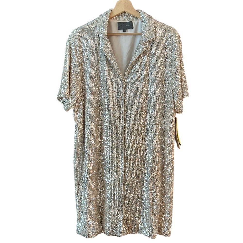 Sunday in Brooklyn Silver Sequin Mini Dress